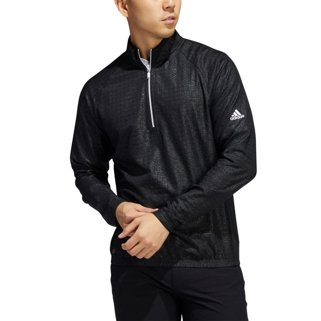 Adidas 2022 Deboss Quarter Zip Pullover 4 Adidas 2022 Deboss Quarter Zip Pullover - Image 4
