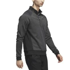 Adidas Color Block DWR 1/4 Zip Pullover -Callaway Golf Shop adidas 2023 color block dwr quarter zip pullover black side itempicture