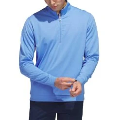 Adidas Elevated Quarter Zip Pullover -Callaway Golf Shop adidas 2023 elevated quarter zip pullover blue fusion itempicture