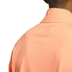 Adidas Elevated Quarter Zip Pullover -Callaway Golf Shop adidas 2023 elevated quarter zip pullover coral fusion detail1 itempicture