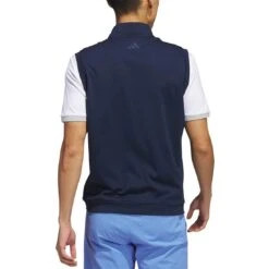 Adidas Elevated Quarter Zip Vest -Callaway Golf Shop adidas 2023 elevated quarter zip vest collegiate navy back itempicture