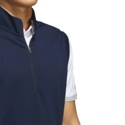 Adidas Elevated Quarter Zip Vest -Callaway Golf Shop adidas 2023 elevated quarter zip vest collegiate navy detail2 itempicture