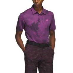 Adidas Flower Mesh Polo -Callaway Golf Shop adidas 2023 flower mesh polo black lucid fuchsia itempicture