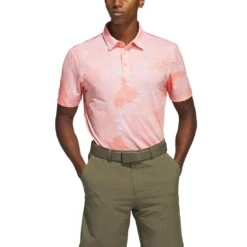 Adidas Flower Mesh Polo -Callaway Golf Shop adidas 2023 flower mesh polo coral fusion white itempicture