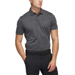 Adidas Textured Jacquard Polo -Callaway Golf Shop adidas 2023 textured jacquard polo grey five itempicture