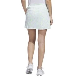 Adidas Women's Essentials Jacquard Skort -Callaway Golf Shop adidas 2023 womens essentials jacquard skort white lucid lemon back itempicture