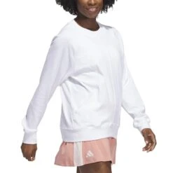 Adidas Women's Made With Nature Sweatshirt -Callaway Golf Shop adidas 2023 womens made with nature sweatshirt white side itempicture