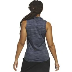 Adidas 2023 Women's Spacedye Sleeveless Polo -Callaway Golf Shop adidas 23 womens spacedye sleeveless polo collegiate navy back itempicture