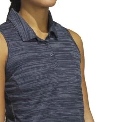 Adidas 2023 Women's Spacedye Sleeveless Polo -Callaway Golf Shop adidas 23 womens spacedye sleeveless polo collegiate navy detail itempicture