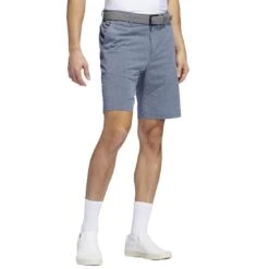 Adidas Crosshatch 9-Inch Shorts -Callaway Golf Shop adidas crosshatch 9 inch shorts crew navy model front itempicture