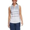 Adidas Women's Ultimate365 Herringbone Stripe Sleeveless Polo