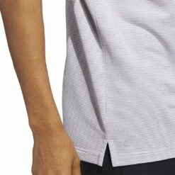 Adidas Ottoman Stripe Polo -Callaway Golf Shop adidas ottoman stripe polo grey two white detail hem itempicture