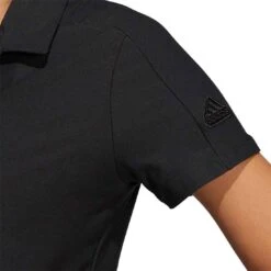 Adidas S21 Women's Go-To Short Sleeve Polo -Callaway Golf Shop adidas s21 womens go to short sleeve polo black detail itempicture