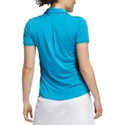 Adidas 2021 Women's Ultimate365 Solid Polo -Callaway Golf Shop adidas s21 womens ultimate365 solid short sleeve polo sonic aqua back itempicture
