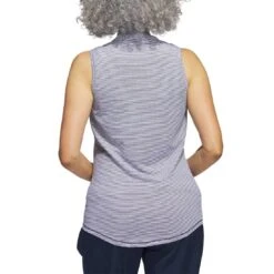 Adidas Women's Two Color Ottoman Sleeveless Polo 14 Adidas Women's Two Color Ottoman Sleeveless Polo -Callaway Golf Shop adidas ss23 w two color ottoman sleeveless polo collegiate navy back itempicture