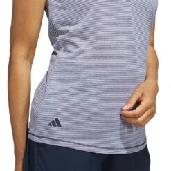 Adidas Women's Two Color Ottoman Sleeveless Polo 16 Adidas Women's Two Color Ottoman Sleeveless Polo -Callaway Golf Shop adidas ss23 w two color ottoman sleeveless polo collegiate navy detal itempicture