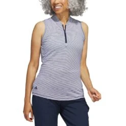 Adidas Women's Two Color Ottoman Sleeveless Polo 13 Adidas Women's Two Color Ottoman Sleeveless Polo -Callaway Golf Shop adidas ss23 w two color ottoman sleeveless polo collegiate navy itempicture