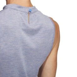 Adidas Women's Heathered Essentials Mock Sleeveless -Callaway Golf Shop adidas ss23 womens heathered essentials mock blue fusion detail itempicture