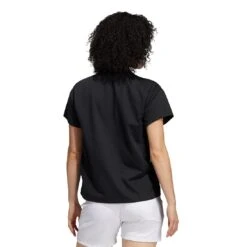 Adidas FW21 Women's 3-Stripe Polo -Callaway Golf Shop adidas womens fw21 3 stripe polo black back itempicture