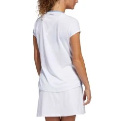 Adidas FW21 Women's Primeblue Heat.RDY Polo -Callaway Golf Shop adidas womens fw21 primeblue heat rdy polo ambient sky back itempicture