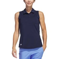 Adidas Women's Ultimate365 Solid Sleeveless Polo -Callaway Golf Shop adidas womens ultimate365 solid sleeveless polo collegiate navy itempicture
