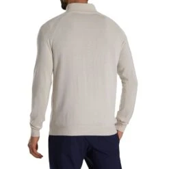 FootJoy Half-Zip Sweater 9 FootJoy Half-Zip Sweater -Callaway Golf Shop footjoy half zip sweater oatmeal back itempicture