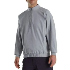 FootJoy Half Zip Windshirt -Callaway Golf Shop footjoy half zip windshirt grey front itempicture
