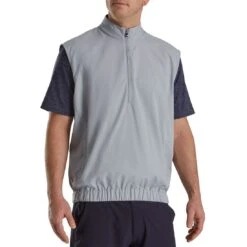 FootJoy Half Zip Windshirt Vest -Callaway Golf Shop footjoy half zip windshirt vest grey front itempicture