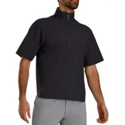 FootJoy HydroLite X Short Sleeve Rain Pullover -Callaway Golf Shop footjoy hydrolite x short sleeve rain pullover black black itempicture