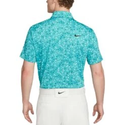 Nike Dri-FIT Tour Floral Polo -Callaway Golf Shop nike dri fit tour floral polo teal nebula back itempicture