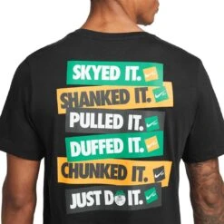 Nike Verbiage Golf Tee -Callaway Golf Shop nike verbiage golf tee black detail back itempicture