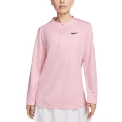 Nike Women's Dri-FIT UV Advantage Half-Zip Pullover -Callaway Golf Shop nike womens dri fit club half zip uv pullover medium soft pink front itempicture
