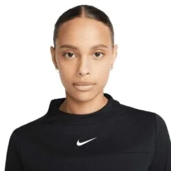 Nike Women's Dri-FIT UV Advantage Mock-Neck Top 9 Nike Women's Dri-FIT UV Advantage Mock-Neck Top -Callaway Golf Shop nike womens dri fit uv advantage mock neck top black detail itempicture