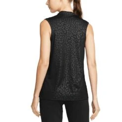 Nike Women's Dri-FIT Victory Embossed Sleeveless Polo -Callaway Golf Shop nike womens dri fit victory embossed sleeveless polo black back itempicture