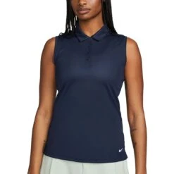 Nike Women's Dri-FIT Victory Sleeveless Polo 15 Nike Women's Dri-FIT Victory Sleeveless Polo -Callaway Golf Shop nike womens dri fit victory sleeveless polo obsidian front itempicture