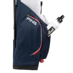 Ping Hoofer Lite Stand Bag -Callaway Golf Shop ping 2023 hoofer lite stand bag navy platinum red detail1 itempicture