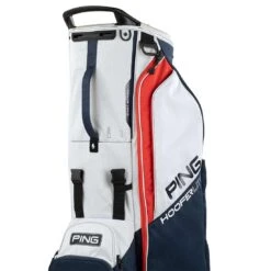 Ping Hoofer Lite Stand Bag -Callaway Golf Shop ping 2023 hoofer lite stand bag navy platinum red detail3 itempicture