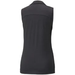 Puma Women's CLOUDSPUN Coast Sleeveless Polo 15 Puma Women's CLOUDSPUN Coast Sleeveless Polo -Callaway Golf Shop puma 2022 womens cloudspun coast sleeveless polo black back itempicture
