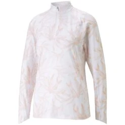 Puma Women's YOU-V Palm Quarter Zip -Callaway Golf Shop puma 2023 womens you v palm quarter zip rose dust itempicture