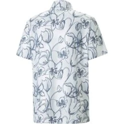 Puma Cloudspun Stems Polo -Callaway Golf Shop puma cloudspun stems polo bright white evening sky back itempicture