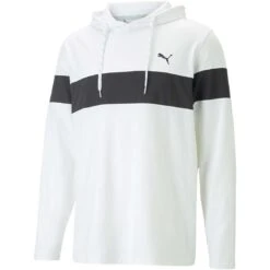 Puma MATTR Colorblock Hoodie -Callaway Golf Shop puma mattr colorblock hoodie white black front itempicture