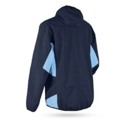 Sun Mountain Monsoon Hooded Rain Jacket -Callaway Golf Shop sun mountain 2023 monsoon hooded rain jacket navy glacier back itempicture
