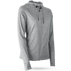 Sun Mountain Women's Second Layer Hooded Jacket -Callaway Golf Shop sun mountain 23 wmn second layer hooded jacket platinum itempicture