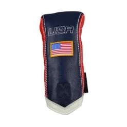 Sun Mountain Leather Hybrid Headcover -Callaway Golf Shop sun mountain leather hybrid headcover navy red white