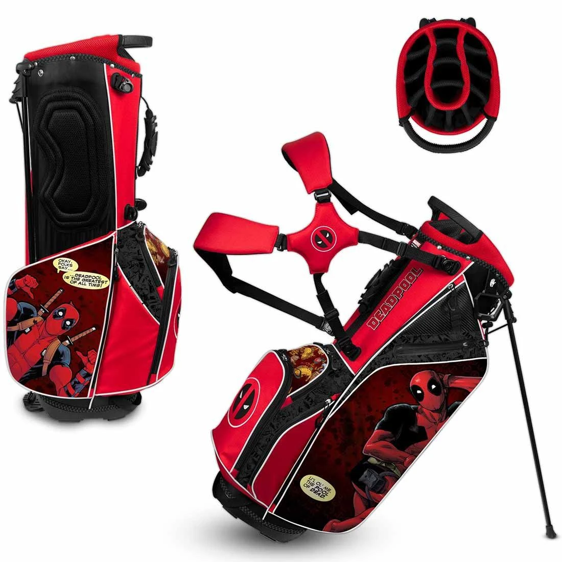 Team Effort Marvel Deadpool Caddie Carry Hybrid Bag 1 Team Effort Marvel Deadpool Caddie Carry Hybrid Bag