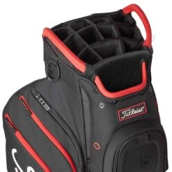 Titleist 2022 Cart 15 Cart Bag -Callaway Golf Shop titleist 2022 cart 15 cart bag black black red top itempicture