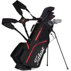 Titleist Hybrid 5 Stand Bag -Callaway Golf Shop titleist 2023 hybrid 5 stand bag black black red straps itempicture