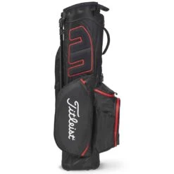 Titleist Players 4 Stadry Stand Bag -Callaway Golf Shop titleist 2023 players 4 stadry stand bag black black red back itempicture