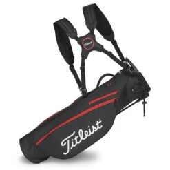 Titleist Premium Carry Bag -Callaway Golf Shop titleist 2023 premium carry bag black black red straps itempicture