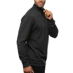TravisMathew Cloud Quarter Zip 2.0 -Callaway Golf Shop travismathew cloud quarter zip 2 0 black side itempicture